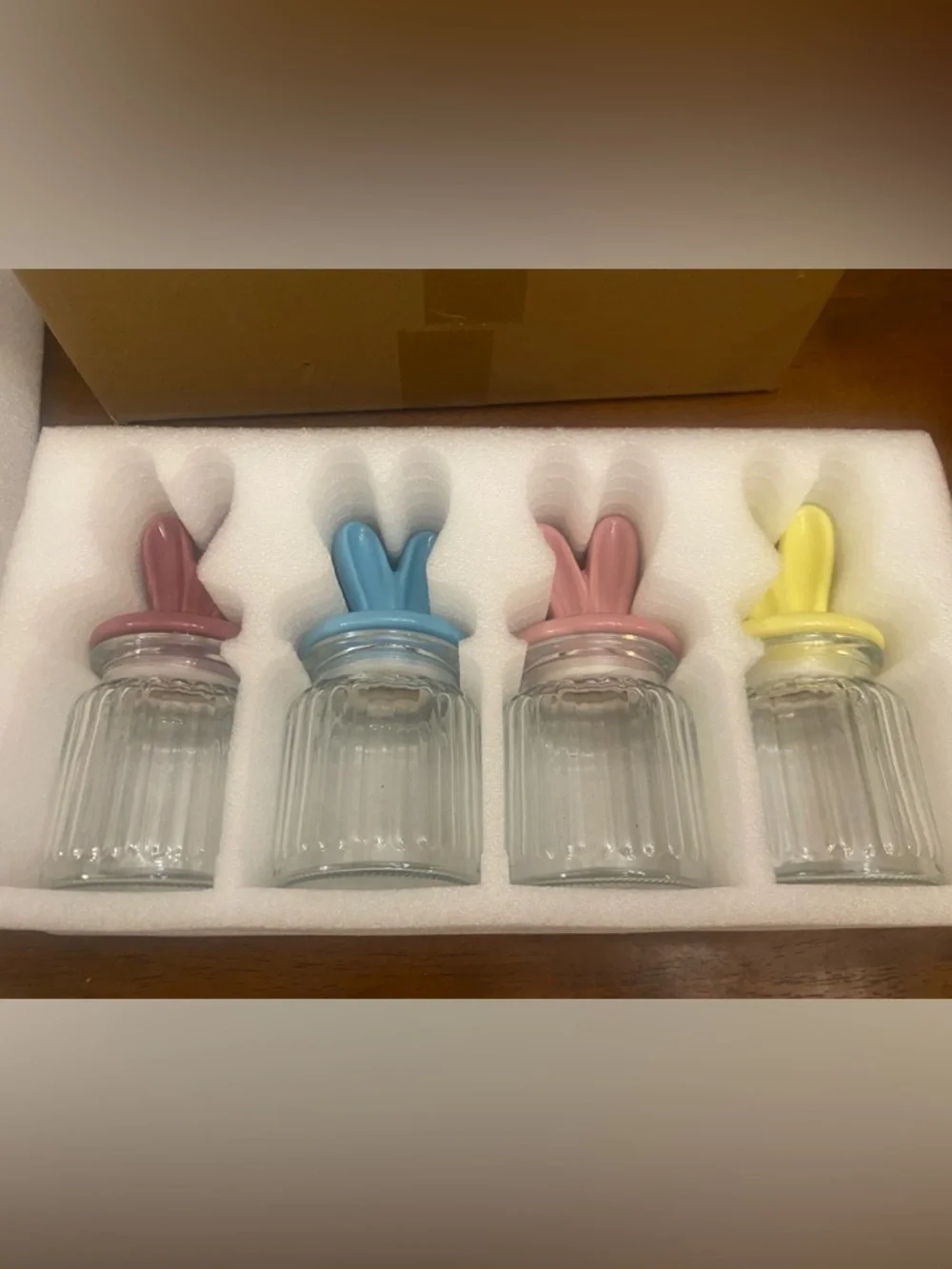 Easter Candy Jar: Made of high-quality glass & ceramic lids.